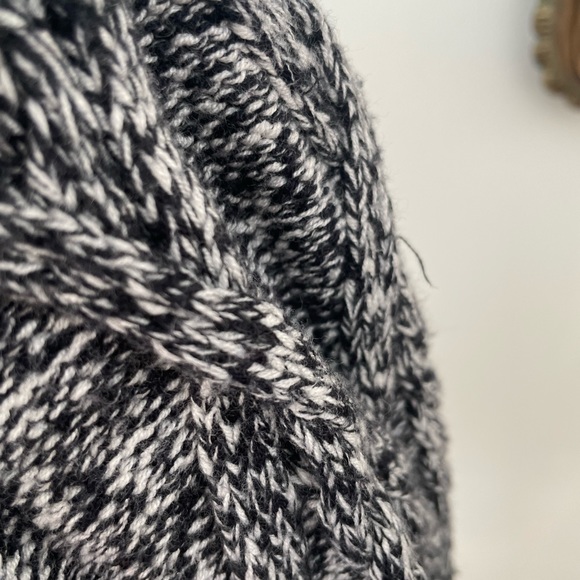 Intermix Deja Fringe Cable Knit Wool Blend Turtleneck Sweater - Picture 6 of 16